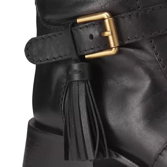 New See By Chloe x Anthropologie Lory Over-Knee Tassel Buckle Leather Equestrian - Picture 6 of 14